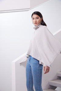 Cashmere versatile poncho sweater